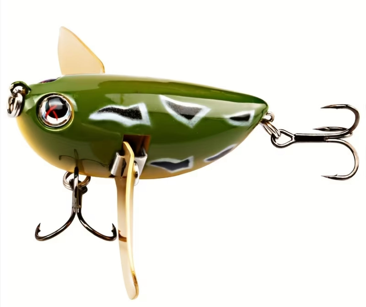 7 and 6 Noisy Bug Flappa Green Tree Frog Top Water