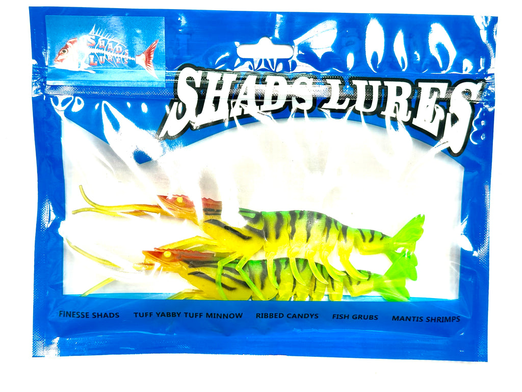 Shads Lures 6” Fuz Prawns UnRigged 2 Pack
