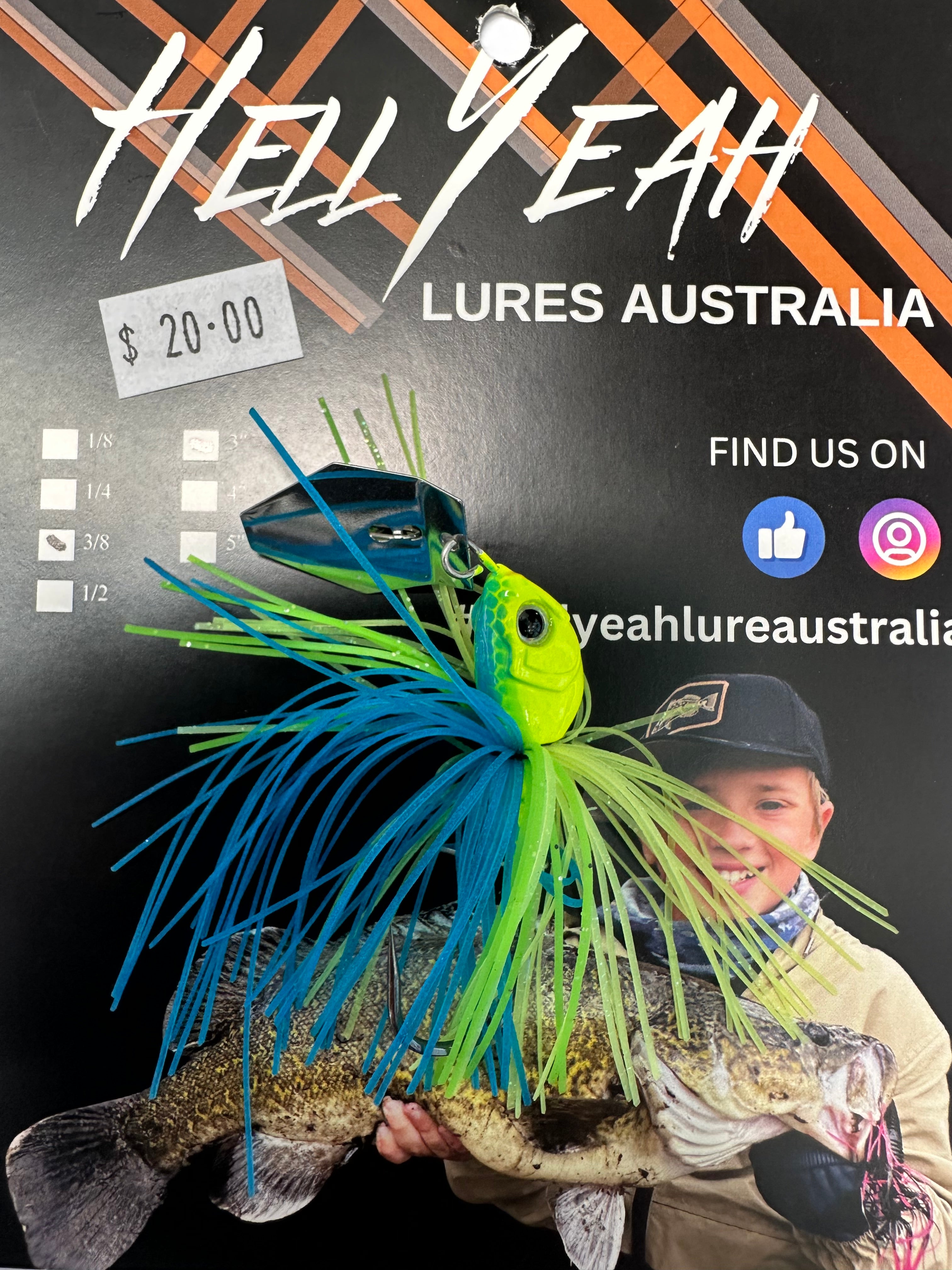 Hell Yeah 3 Inch Jighead 3/8th