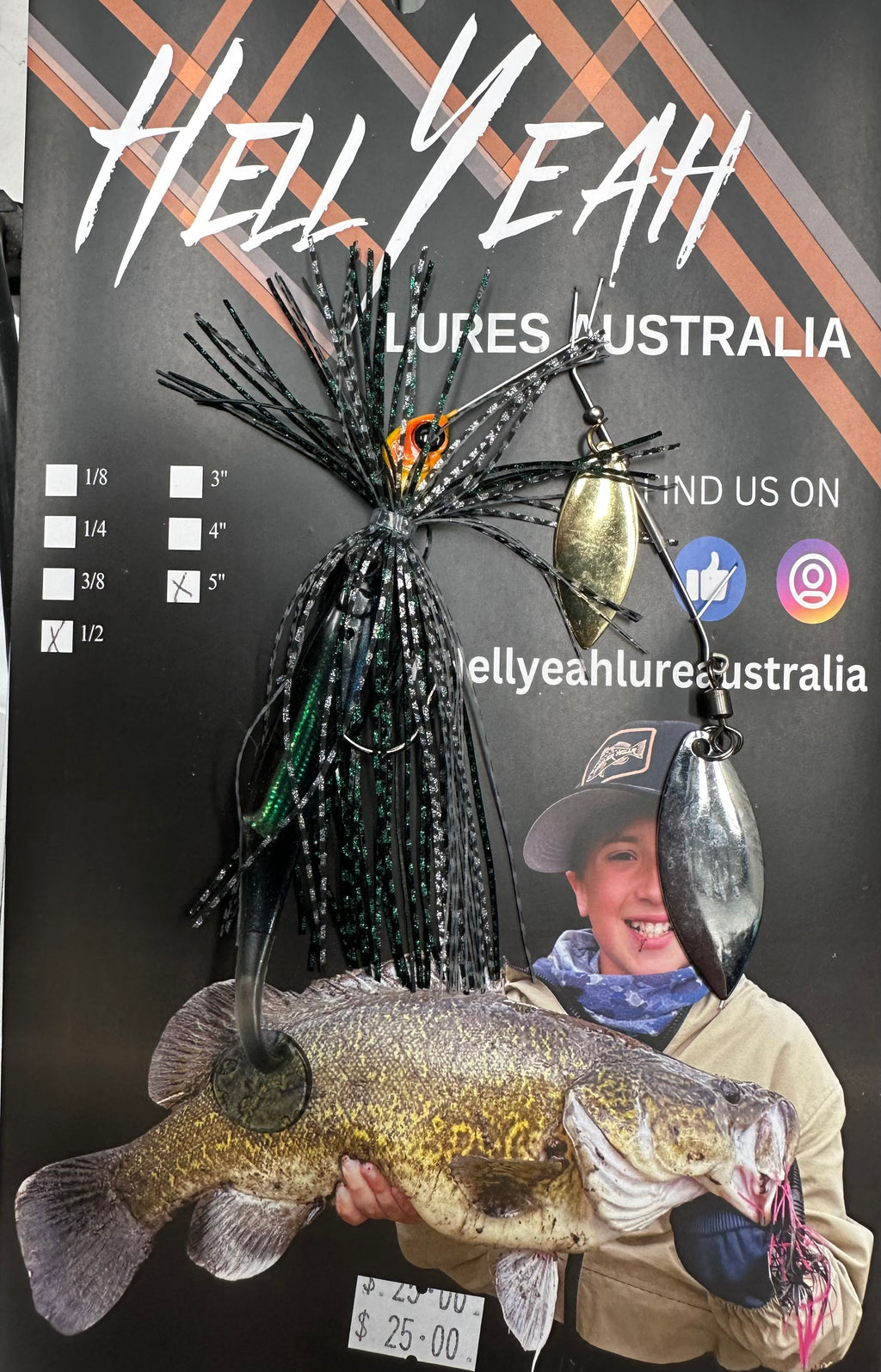 5” Hell Yeah Spinner Baits 1/2oz River Cod Model