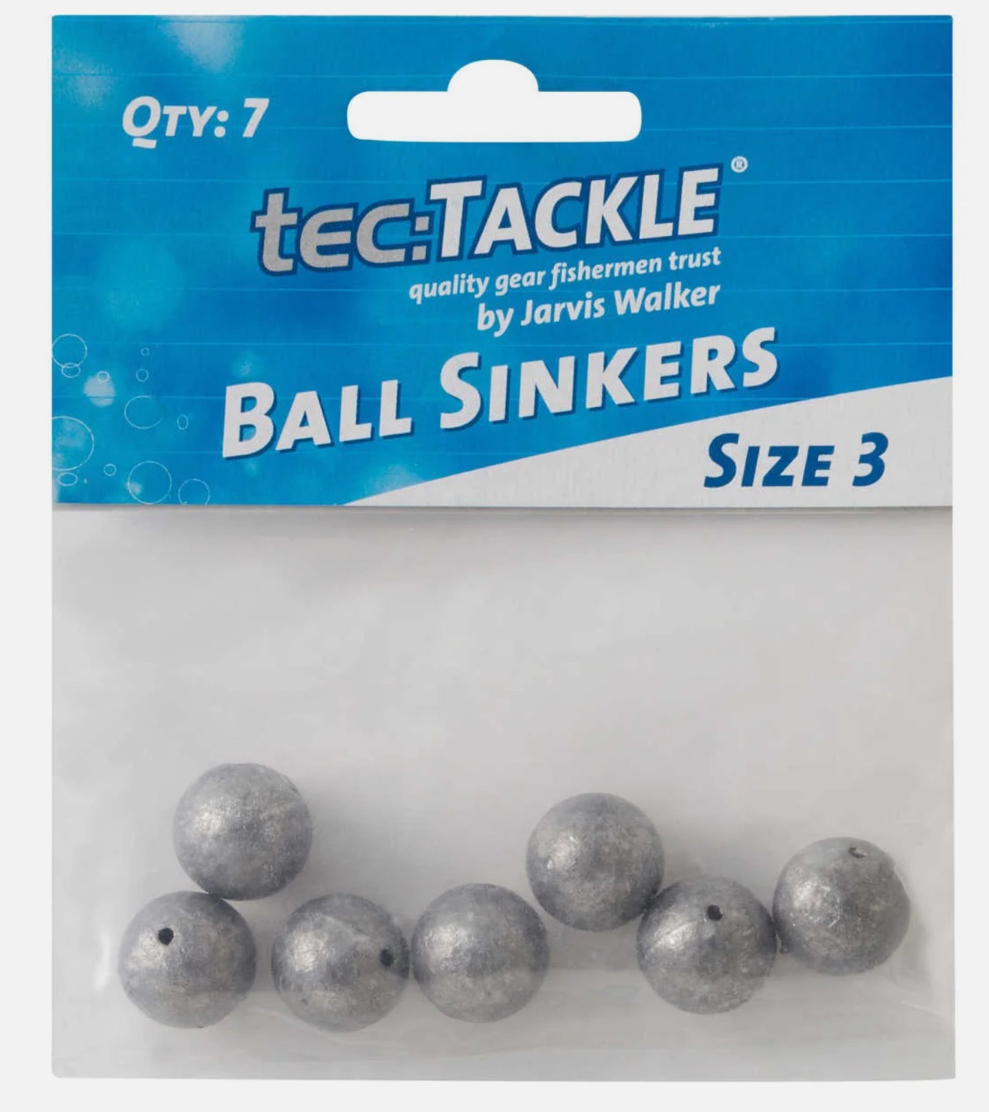 Tec tackle ball sinkers size 3