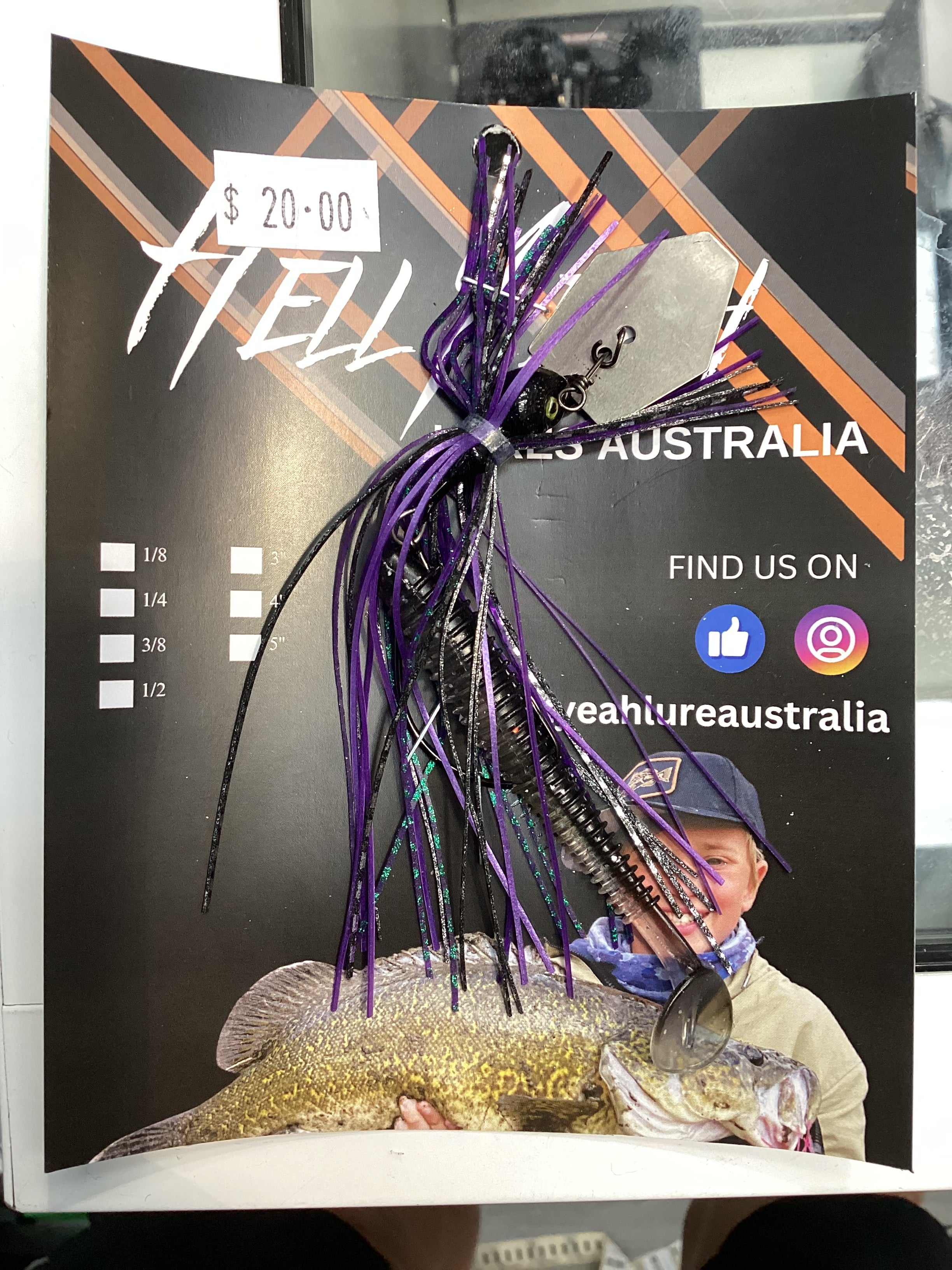 Hell Yeah 3 Inch Chatterbait Weedles 1/4oz