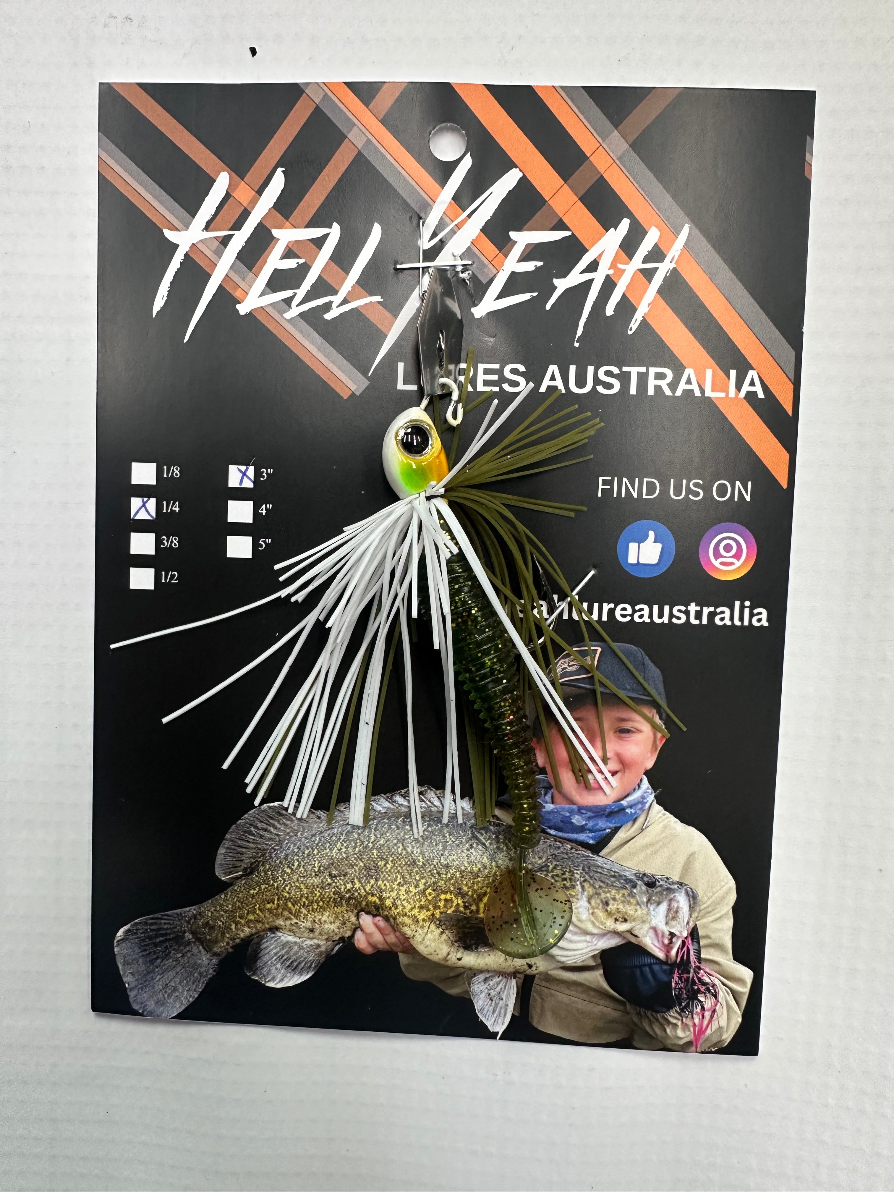 Hell Yeah Lures Chatterbait Custom Finesse Baby Bass 1/4 3”