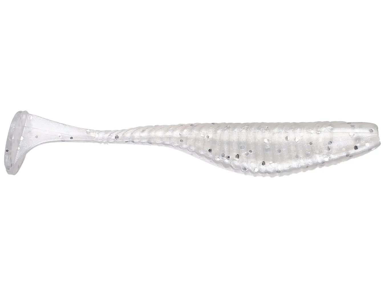 Damiki Armor Shad Paddle Tail Swimbaits Clear White Back