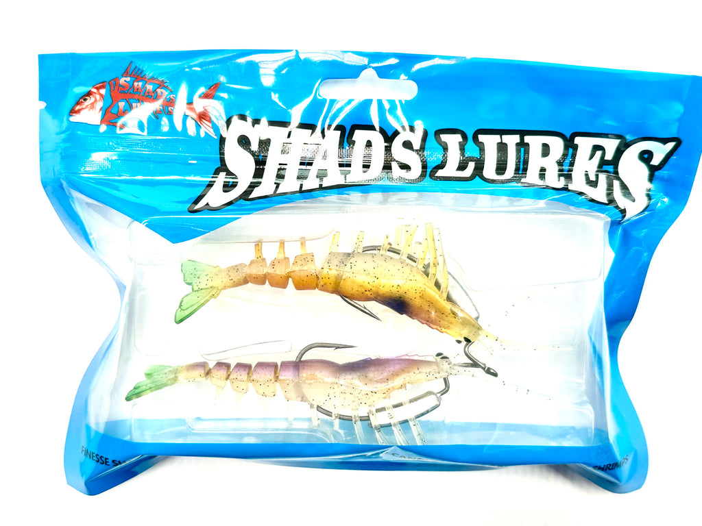 Shads Lures 4 Inch Fuz Prawn 2 Pack Rigged 1/4oz 3/0