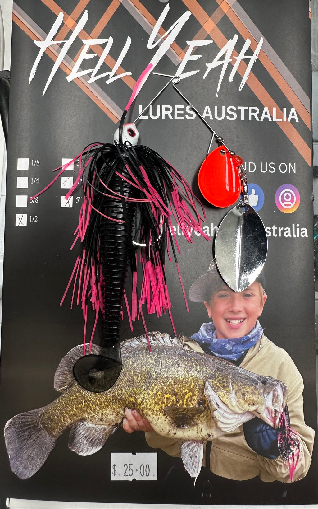 5” Hell Yeah Spinner Baits 1/2oz River Cod Model