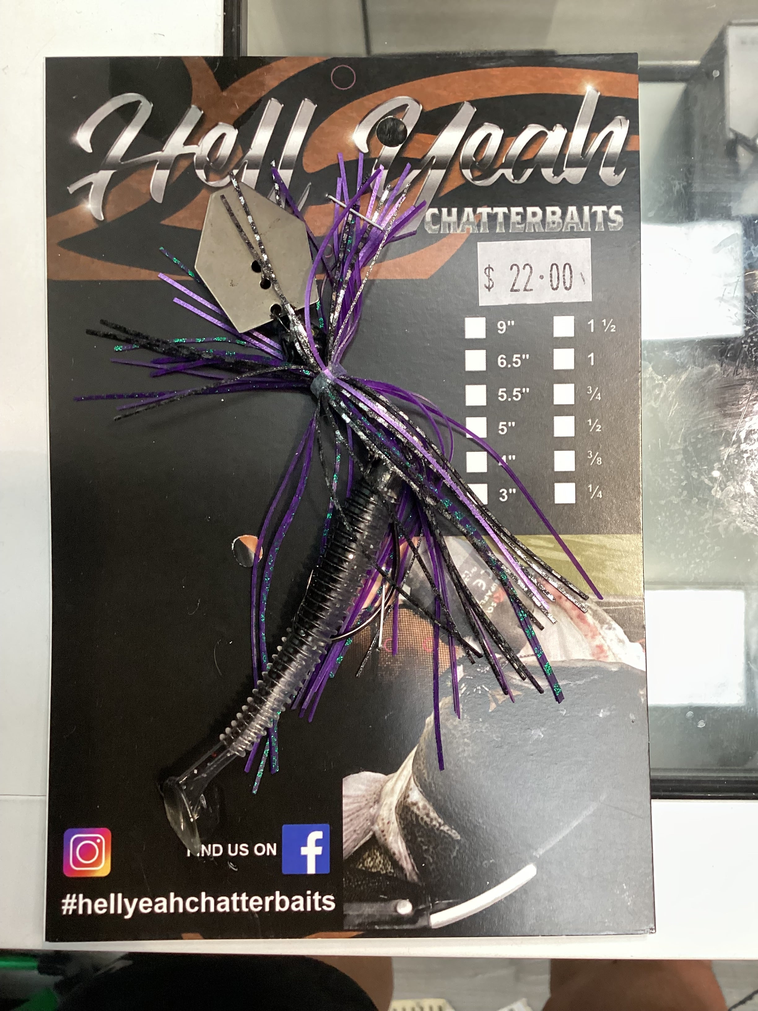 Hell Yeah 3 Inch Chatterbait Weedles 1/4oz