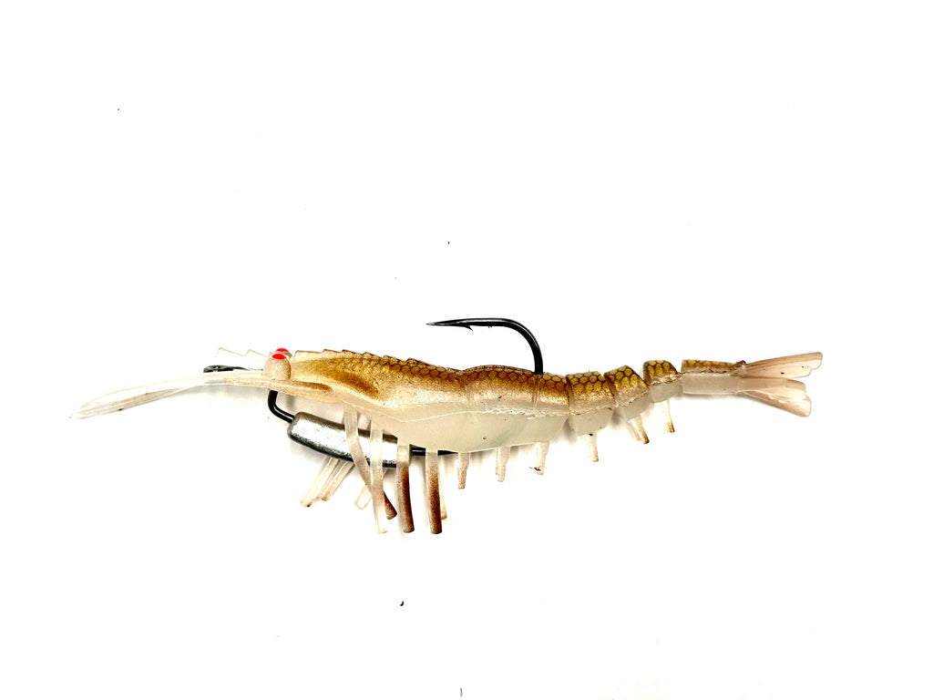 Shads Lures 4 Inch Fuz Prawn 2 Pack Rigged 1/4oz 3/0