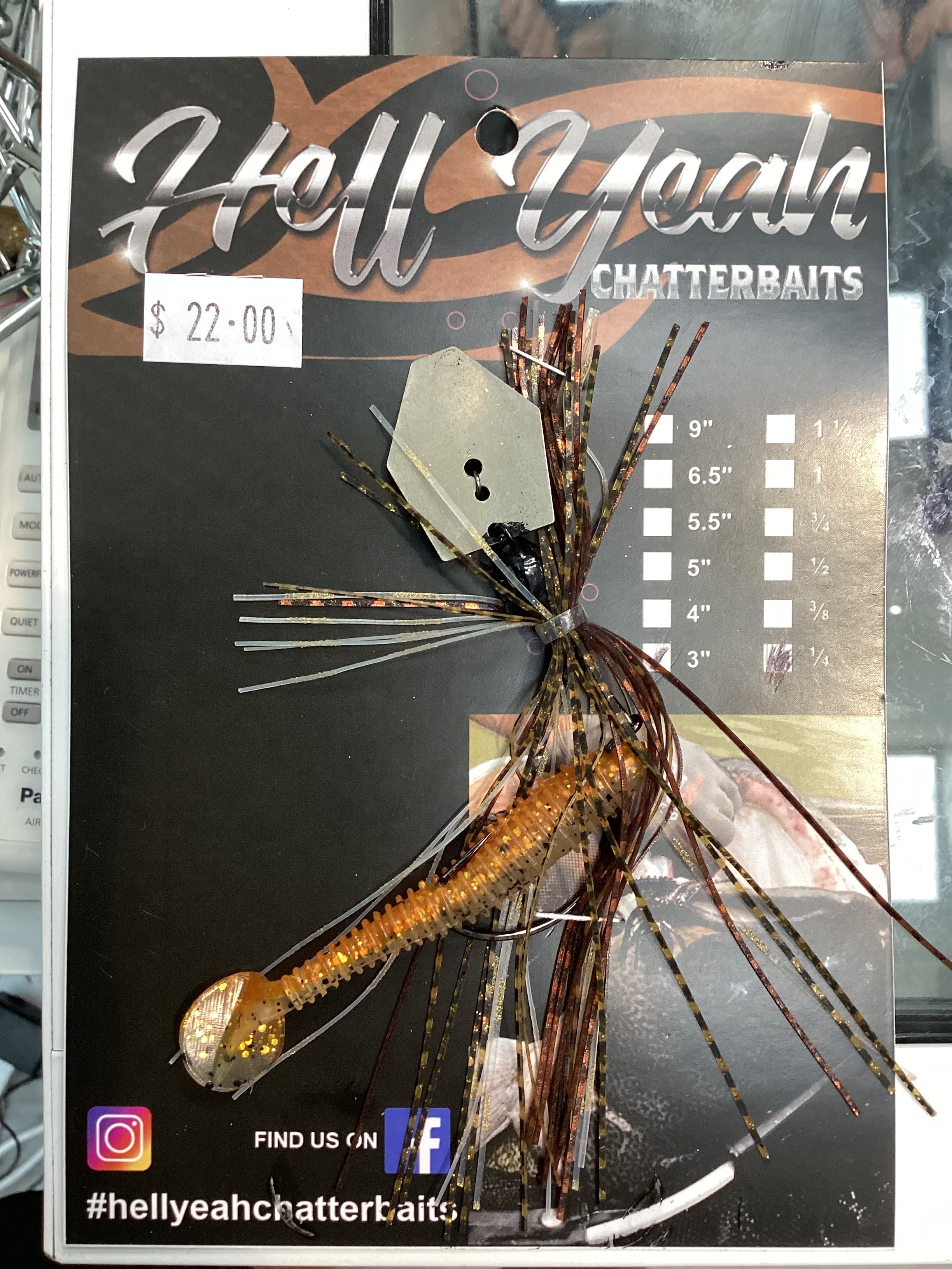 Hell Yeah 3 Inch Chatterbait Weedles 1/4oz