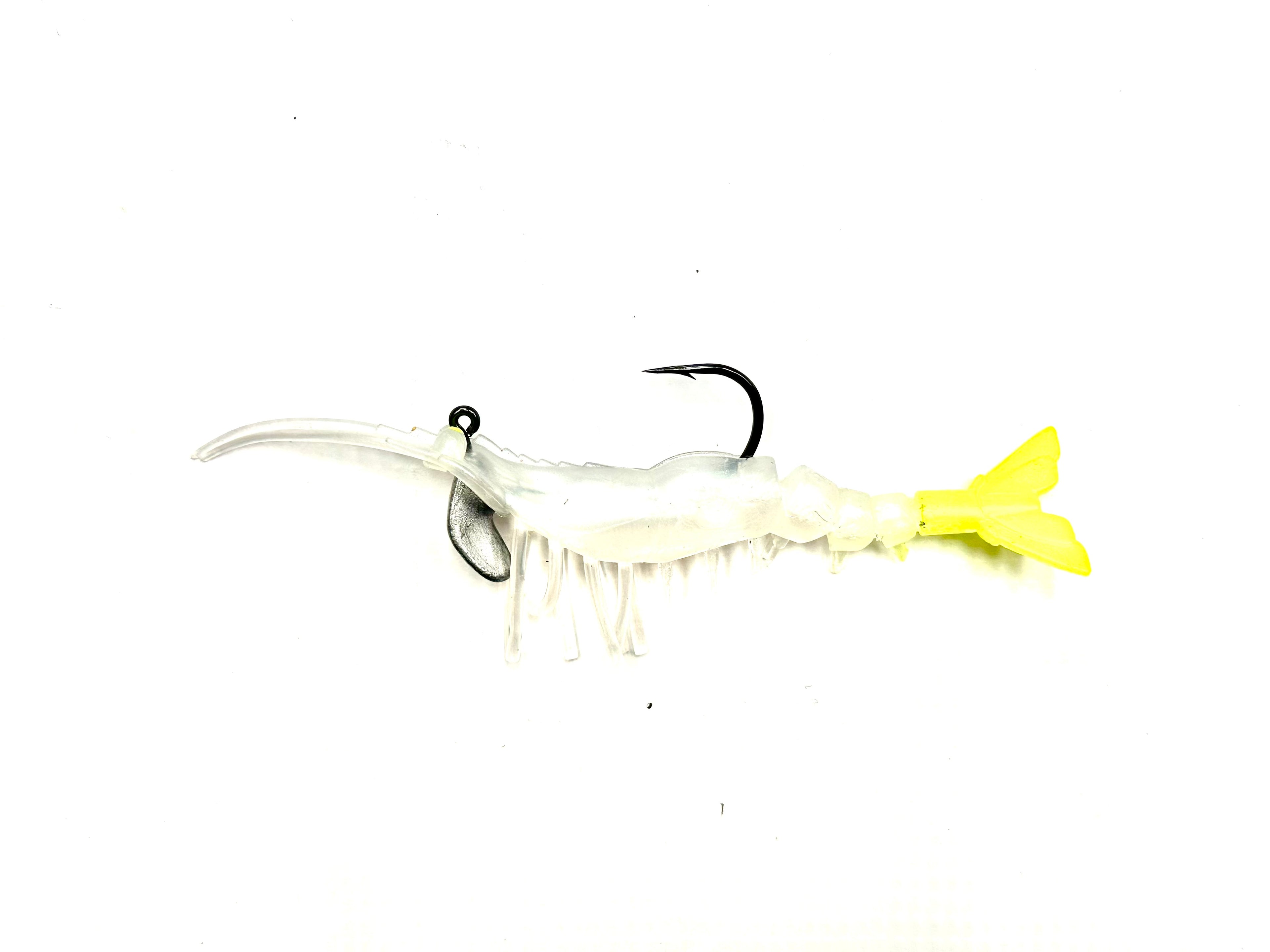 Shads Lures 4 Inch Fuz Prawn 2 Pack Rigged 1/4oz 3/0