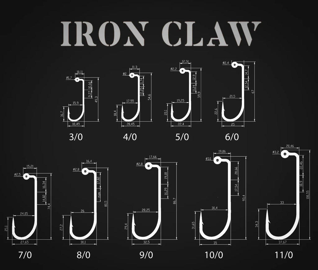 Irukandji Tackle Iron Claw Jigheads 10/0