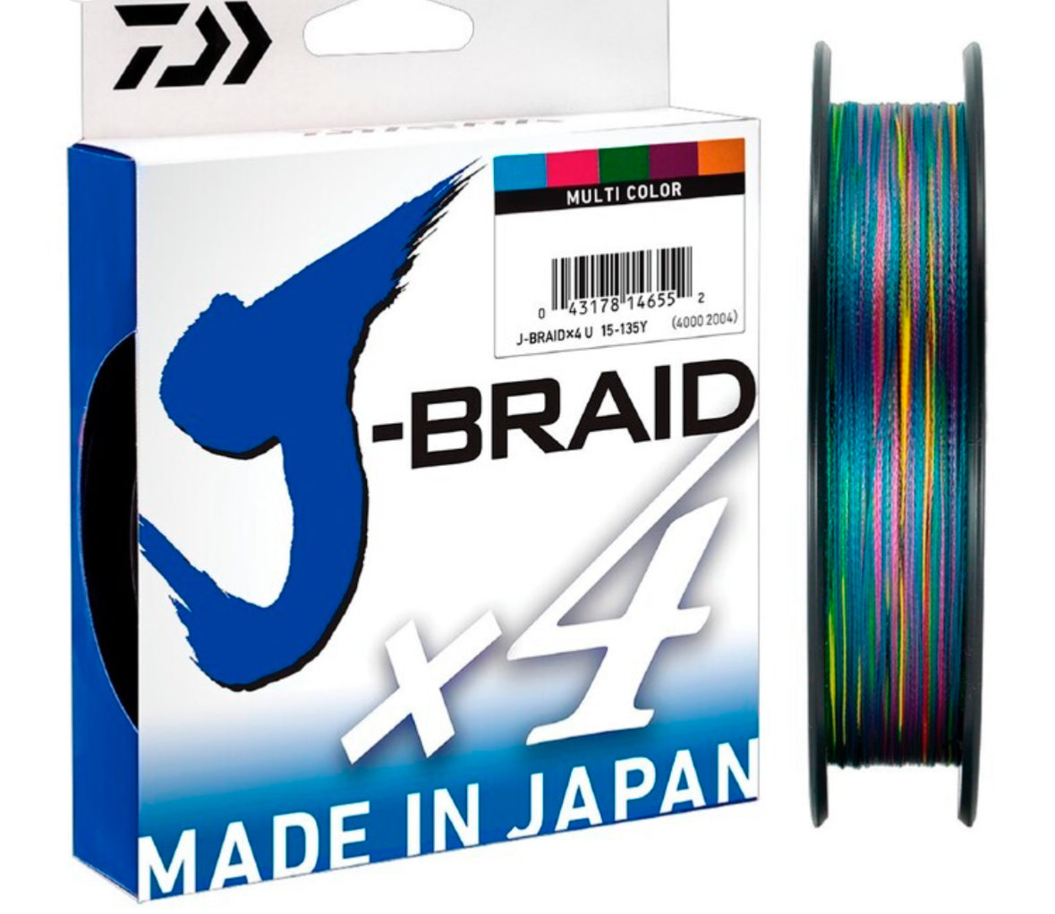 Daiwa J-Braid x4 Braid Line 300m Multicoloured 30 lb