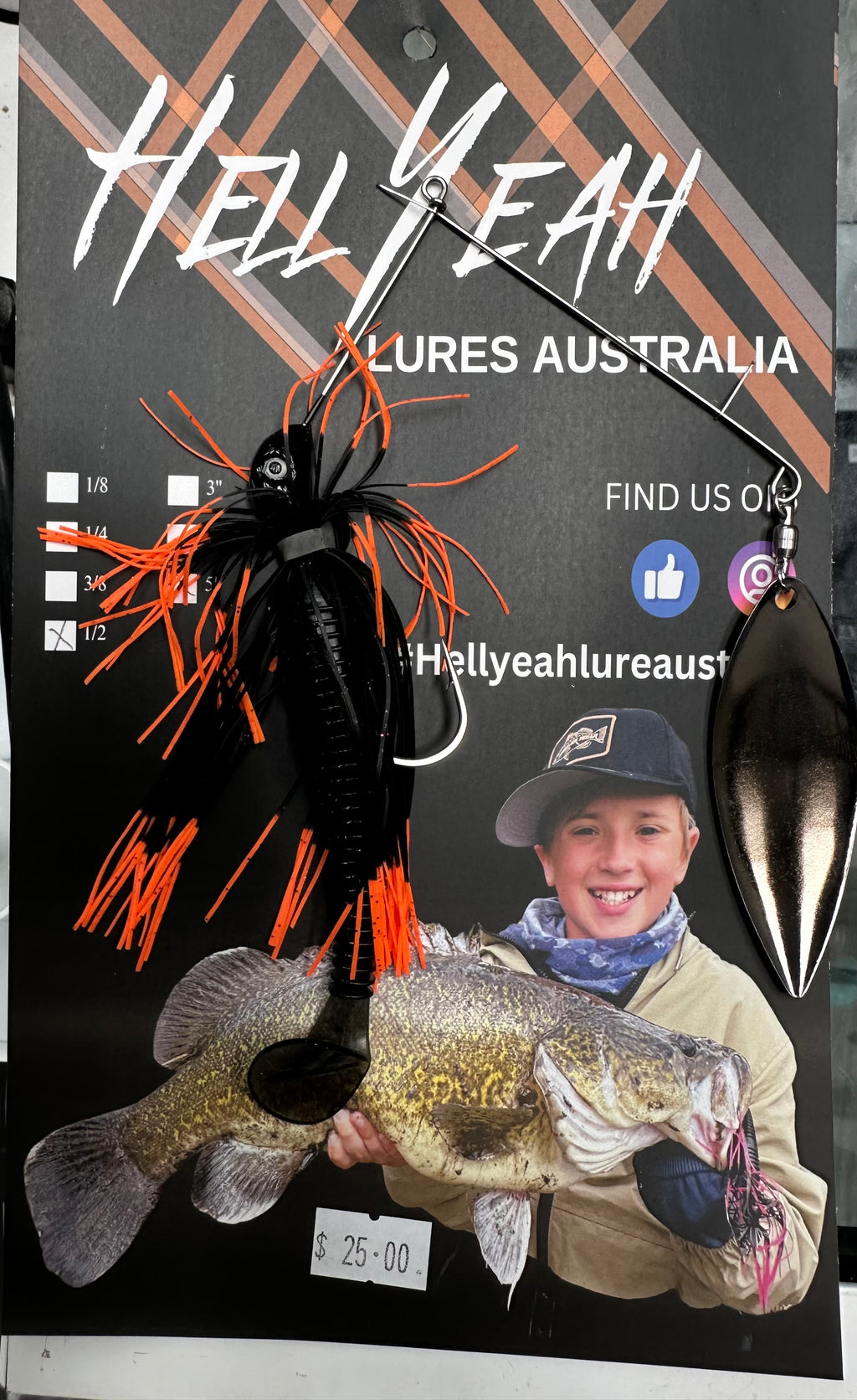 Hell Yeah 6” Spinner Bait Custom HD Willow Blade Single Arm