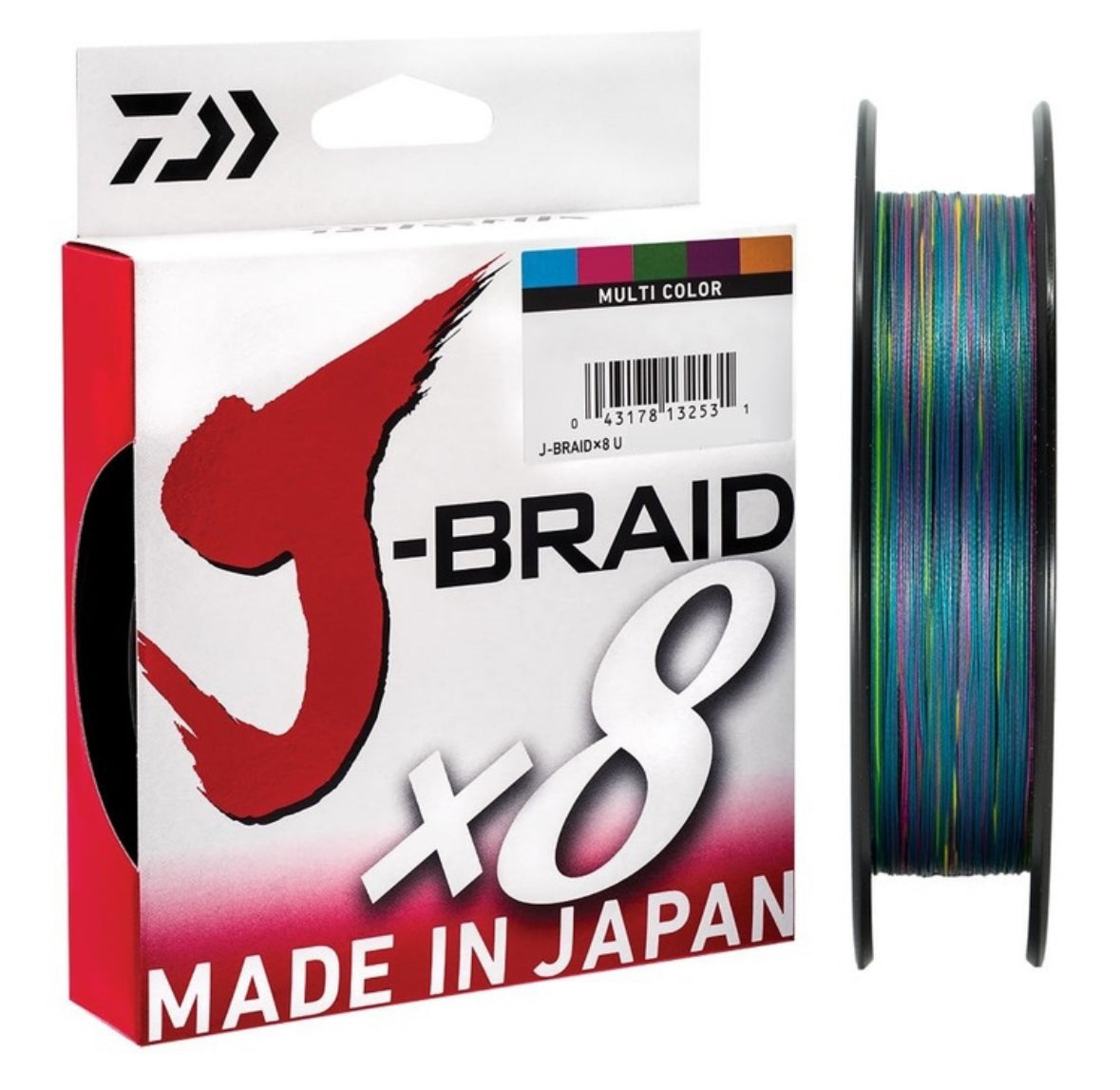 Daiwa J-Braid x8 Braid Line 300m Multicoloured