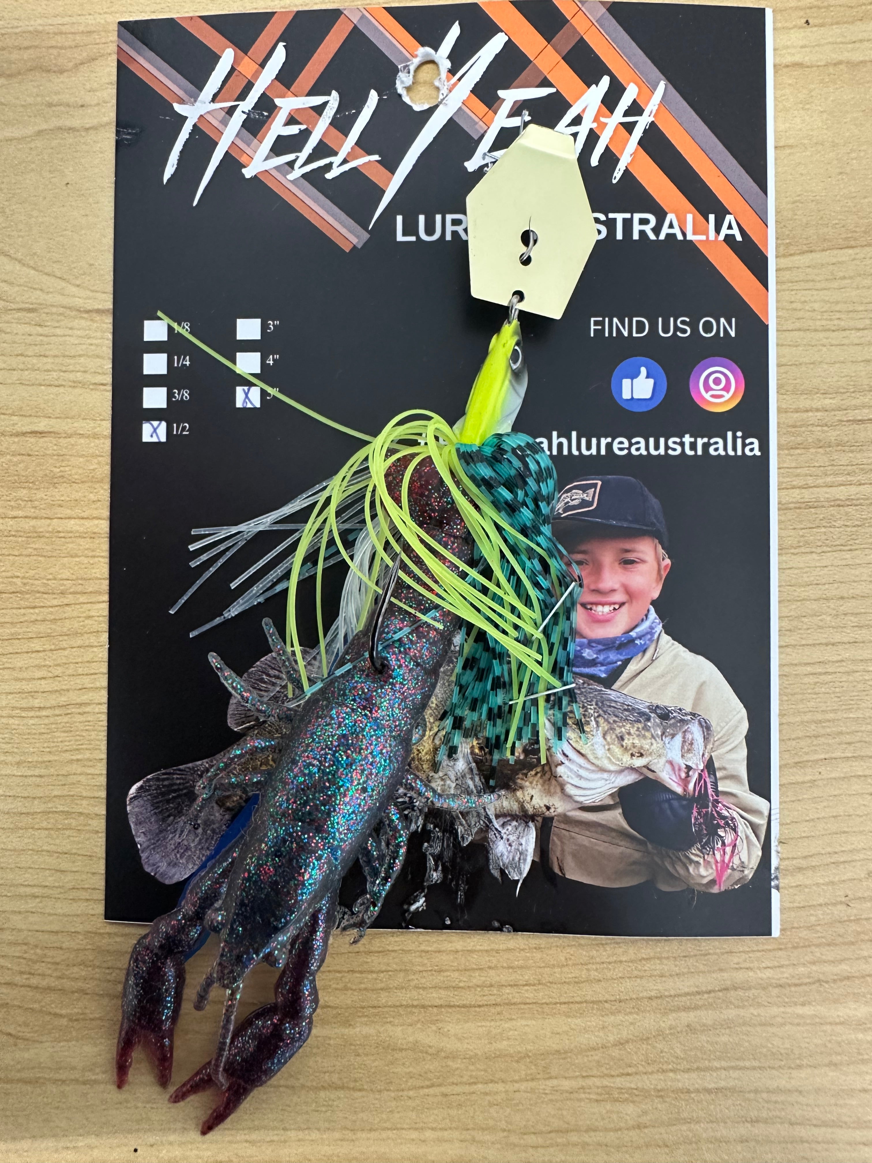 Hell Yeah Custom 6 Inch Yabby Chatterbait 1/2oz