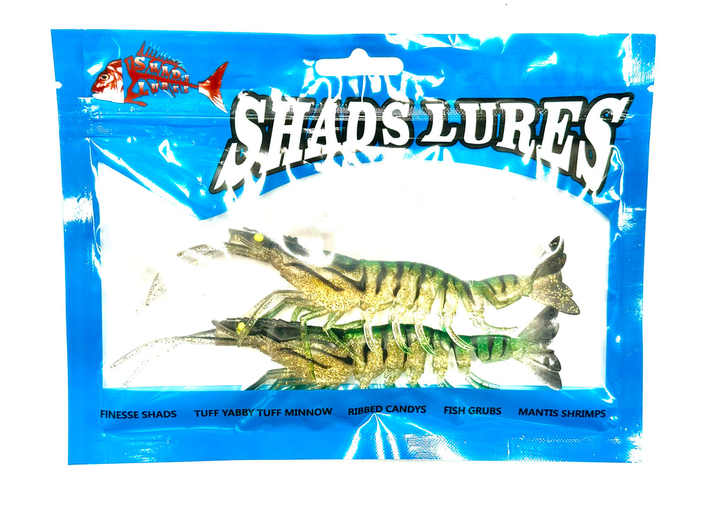 Shads Lures 6” Fuz Prawns UnRigged 2 Pack