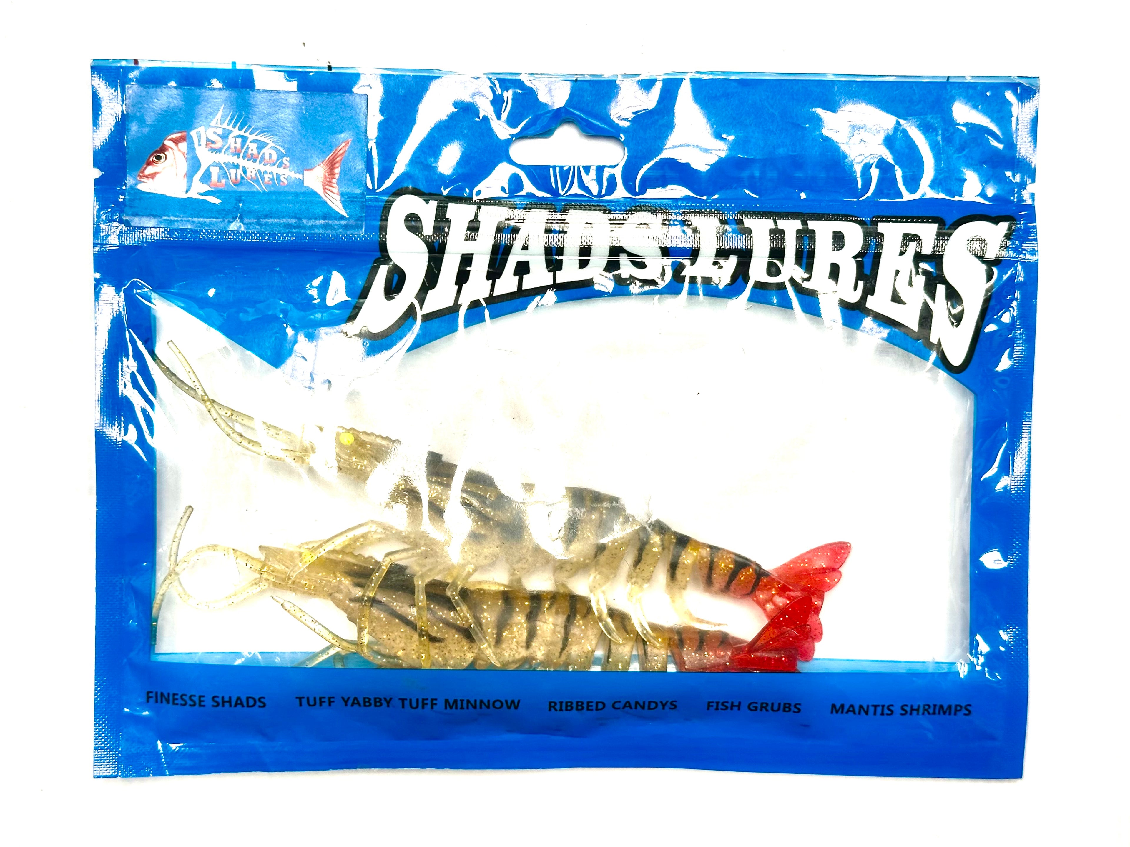 Shads Lures 6” Fuz Prawns UnRigged 2 Pack
