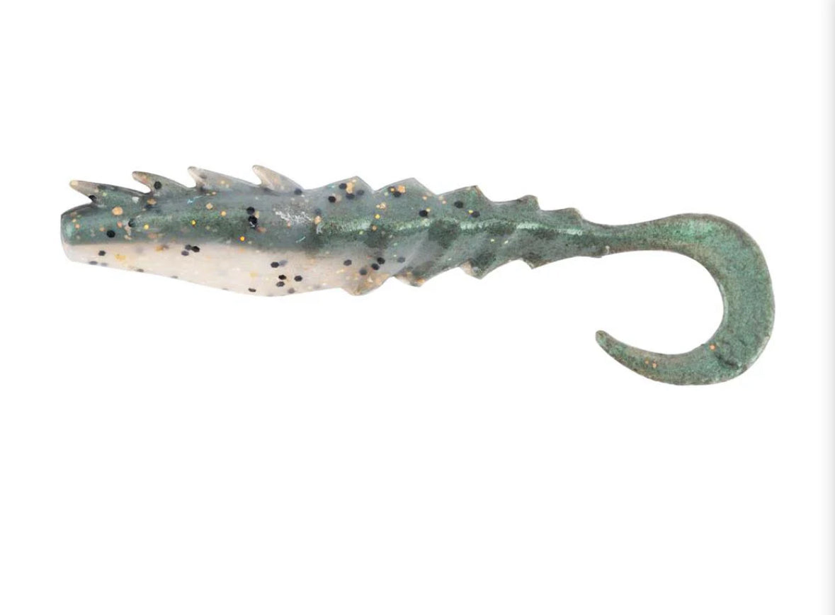Berkley Gulp Nemesis 5 Inch Prawn Curl Tail - Peppered Prawn 5CT