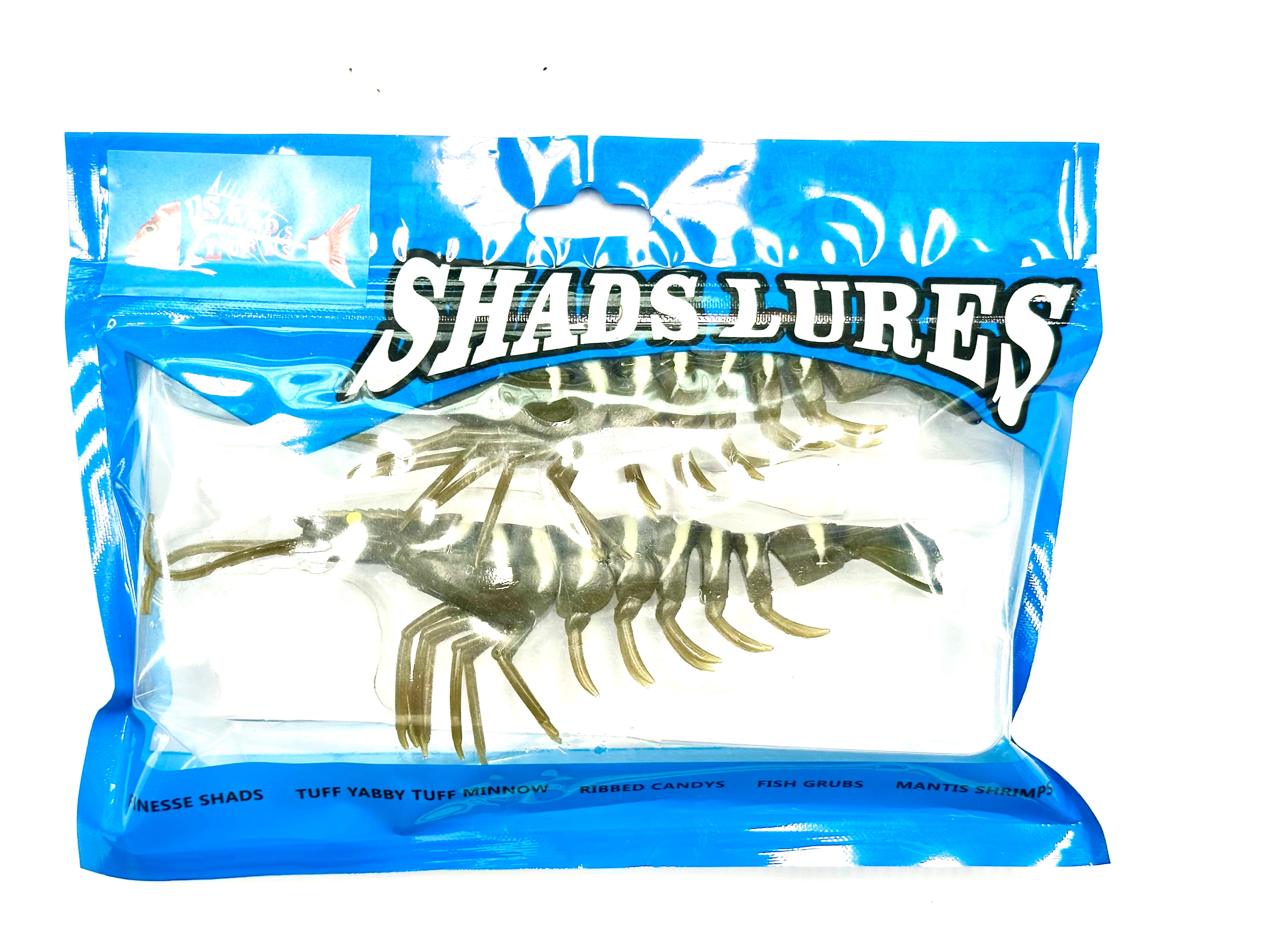 Shads Lures 6” Fuz Prawns UnRigged 2 Pack