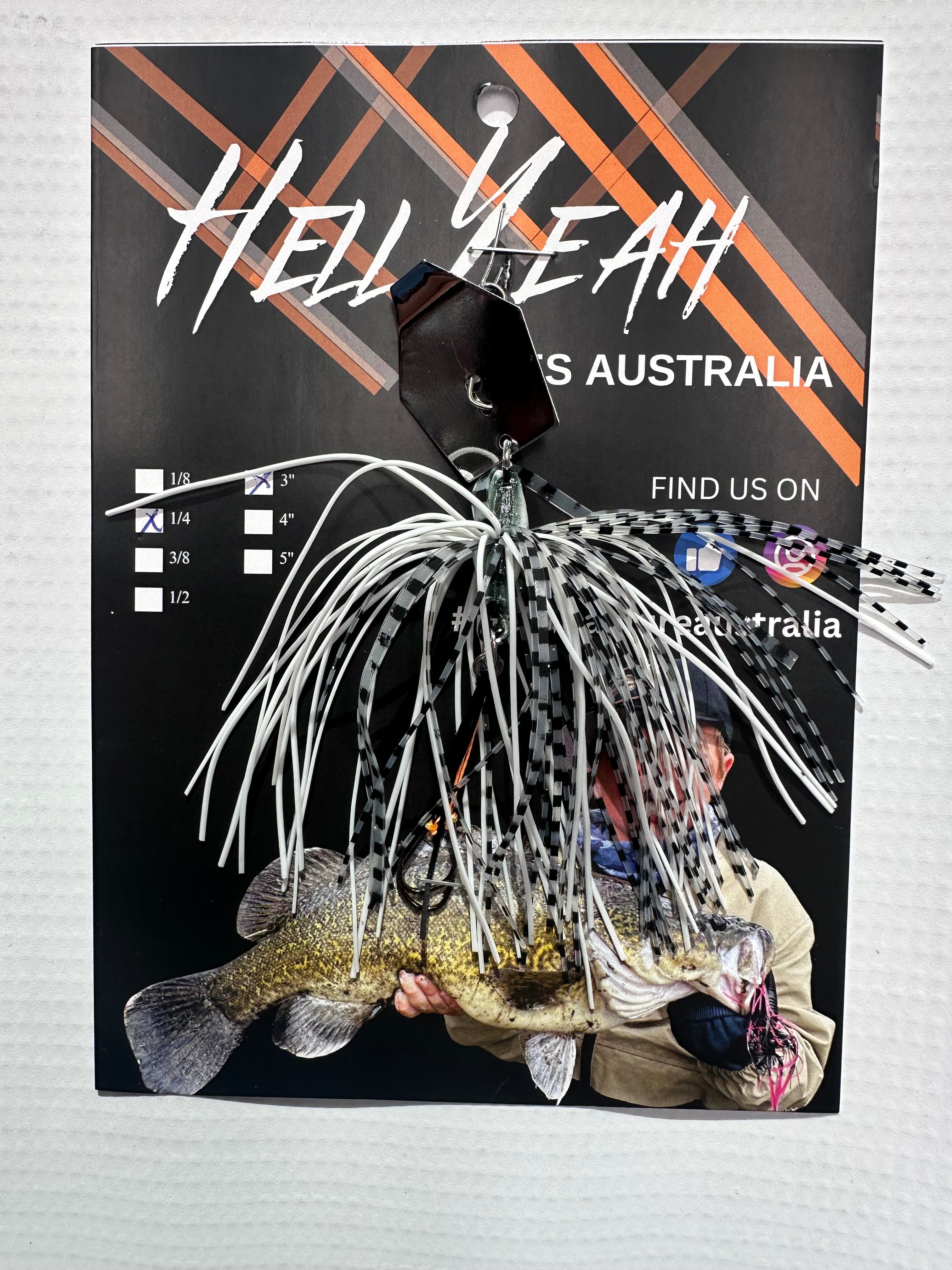 Hell Yeah Lures Chatterbait Assist Hook Model 1/4oz 3” Phantom
