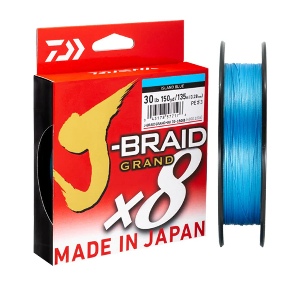 Daiwa J-Braid Grand X8 Island Blue Braid 20lb