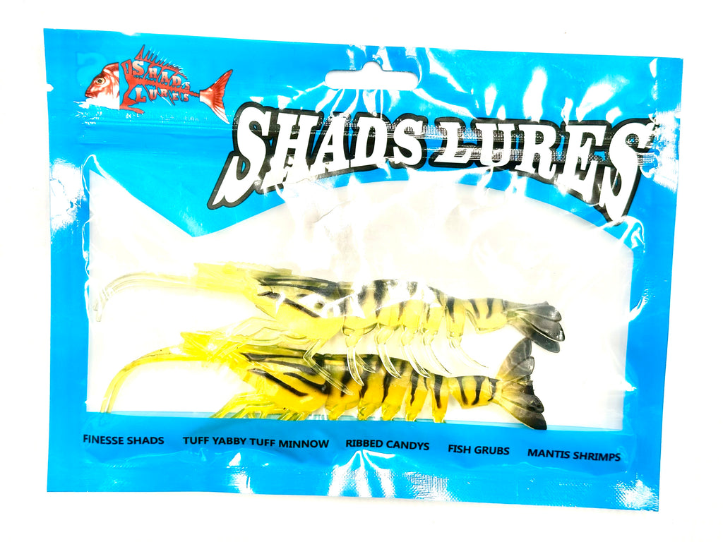 Shads Lures 6” Fuz Prawns UnRigged 2 Pack