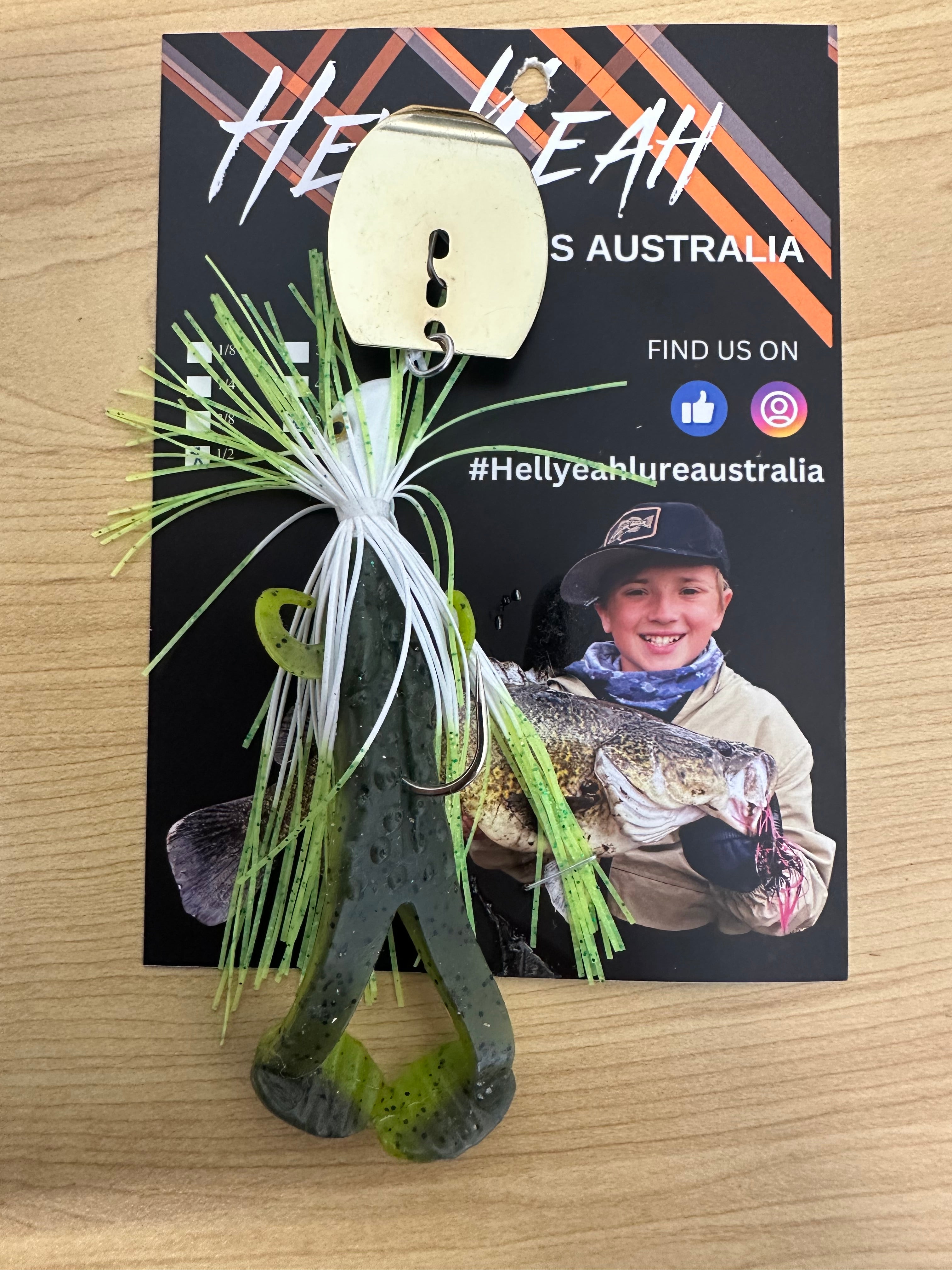 Hell Yeah Chatterbait Big Blade Froggy 1/2oz white Chart