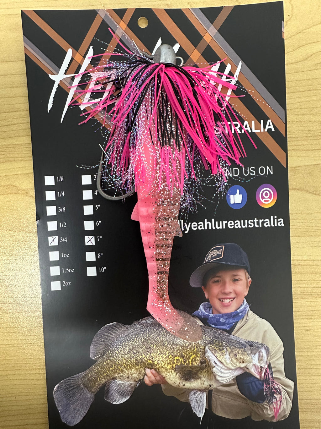 Hell Yeah 7” Swim Flasher Pink Mullet 3/4oz 10/0