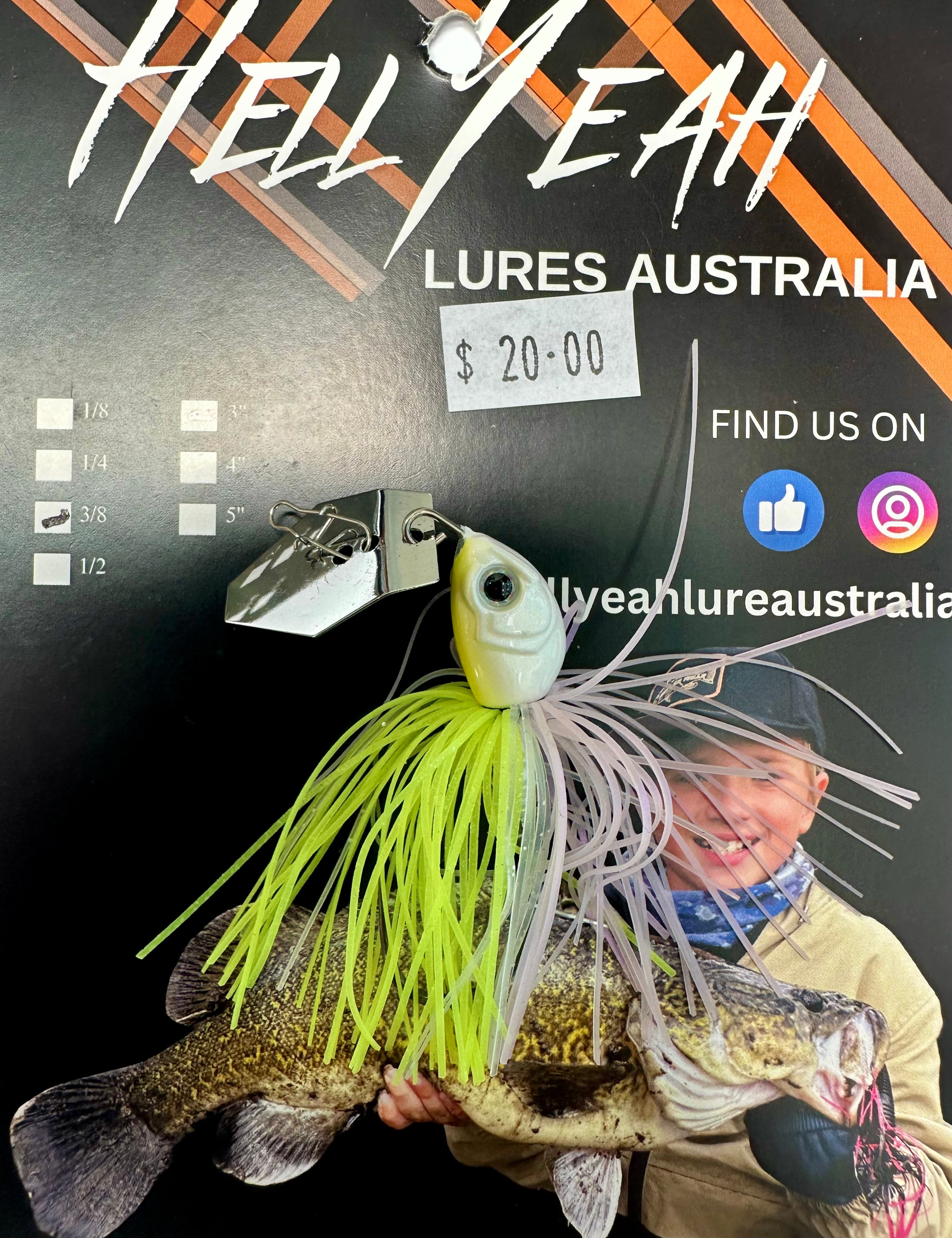 Hell Yeah 3 Inch Jighead 3/8th