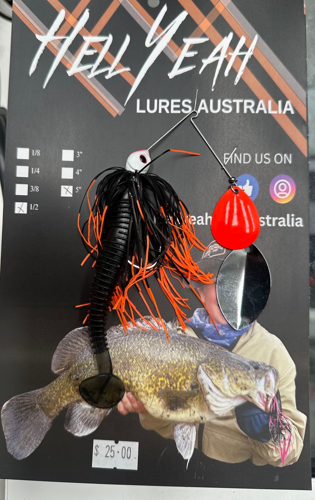 5” Hell Yeah Spinner Baits 1/2oz River Cod Model