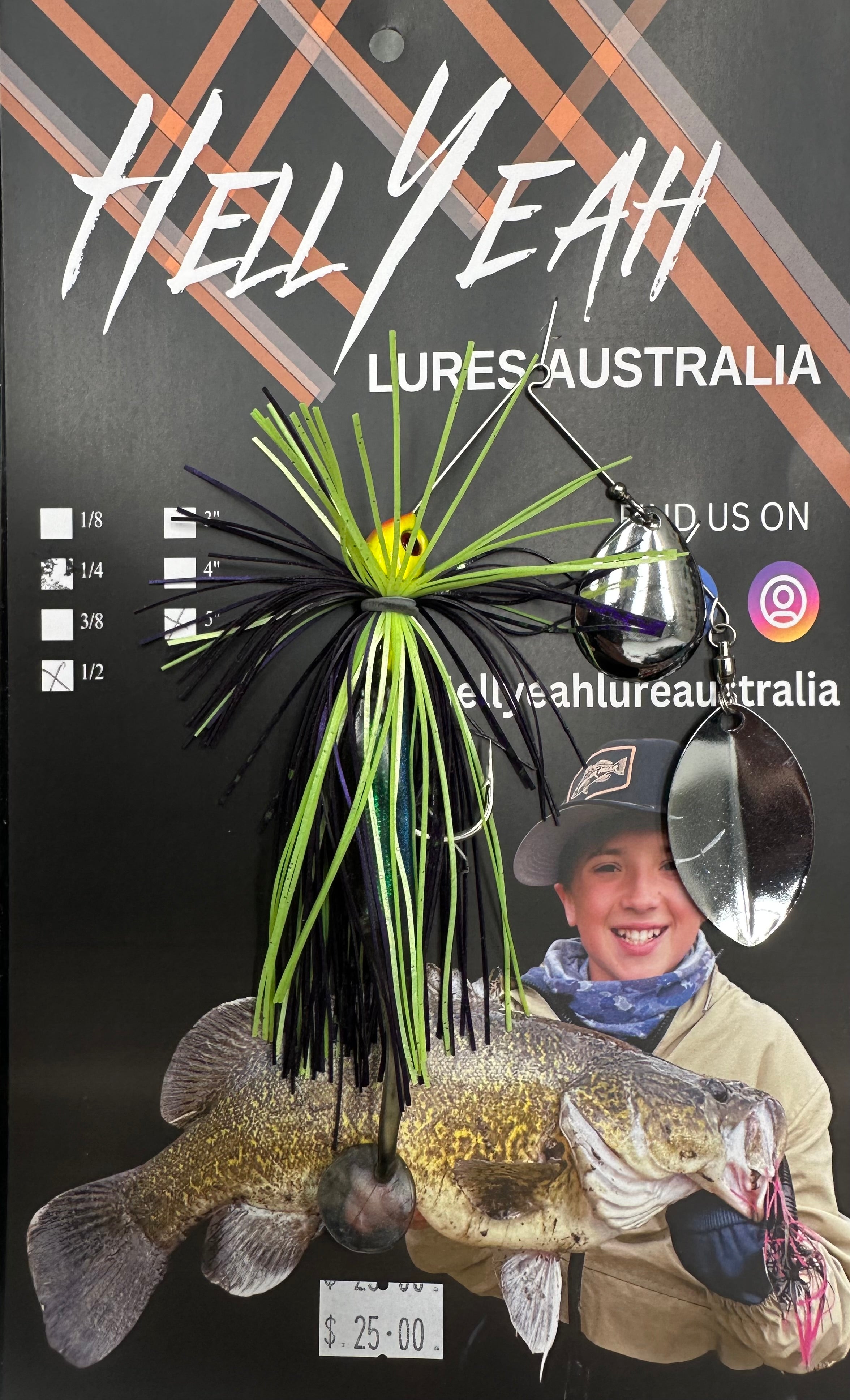 5” Hell Yeah Spinner Baits 1/2oz River Cod Model