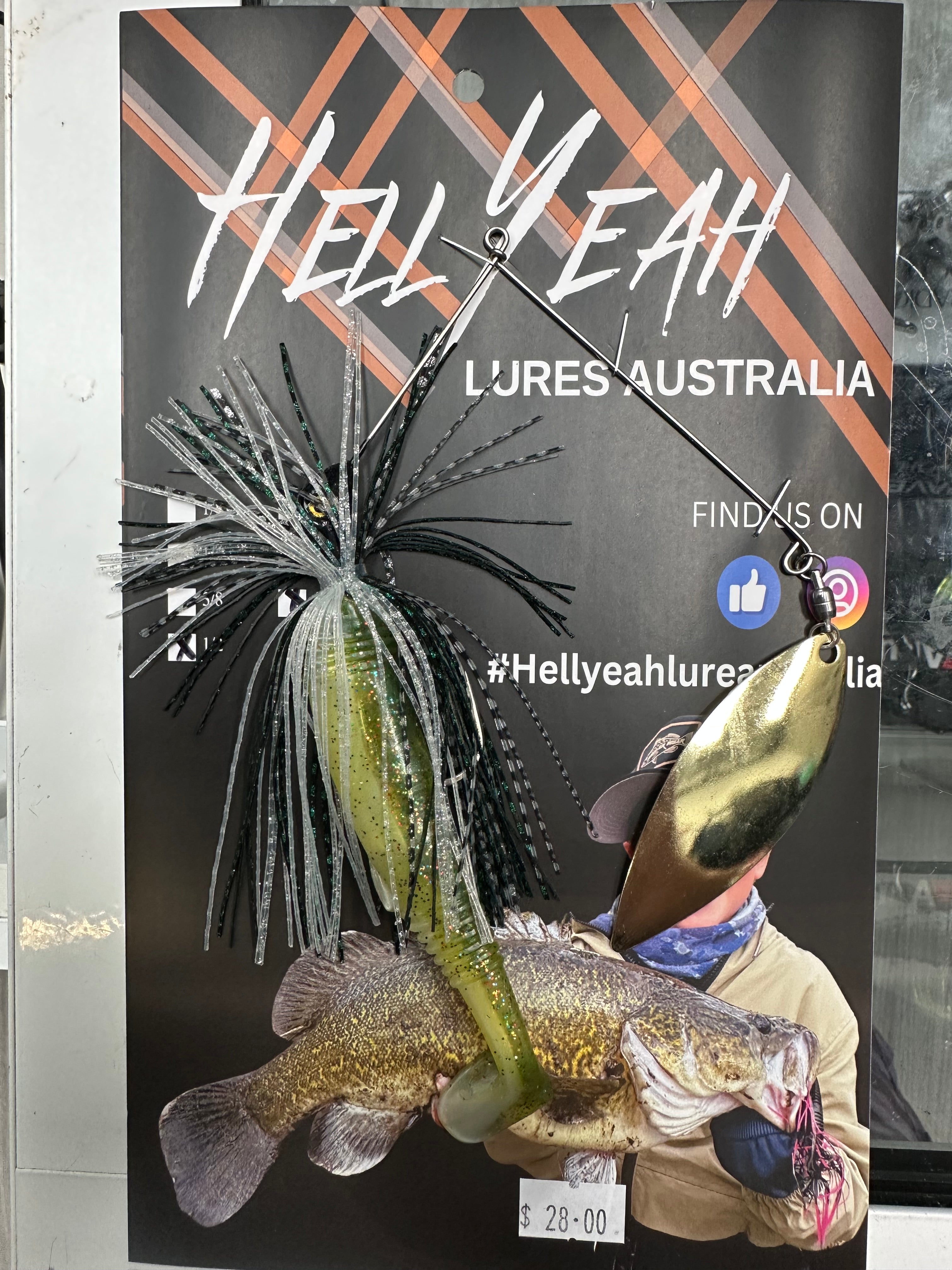 Hell Yeah 6” Spinner Bait Custom HD Willow Blade Single Arm