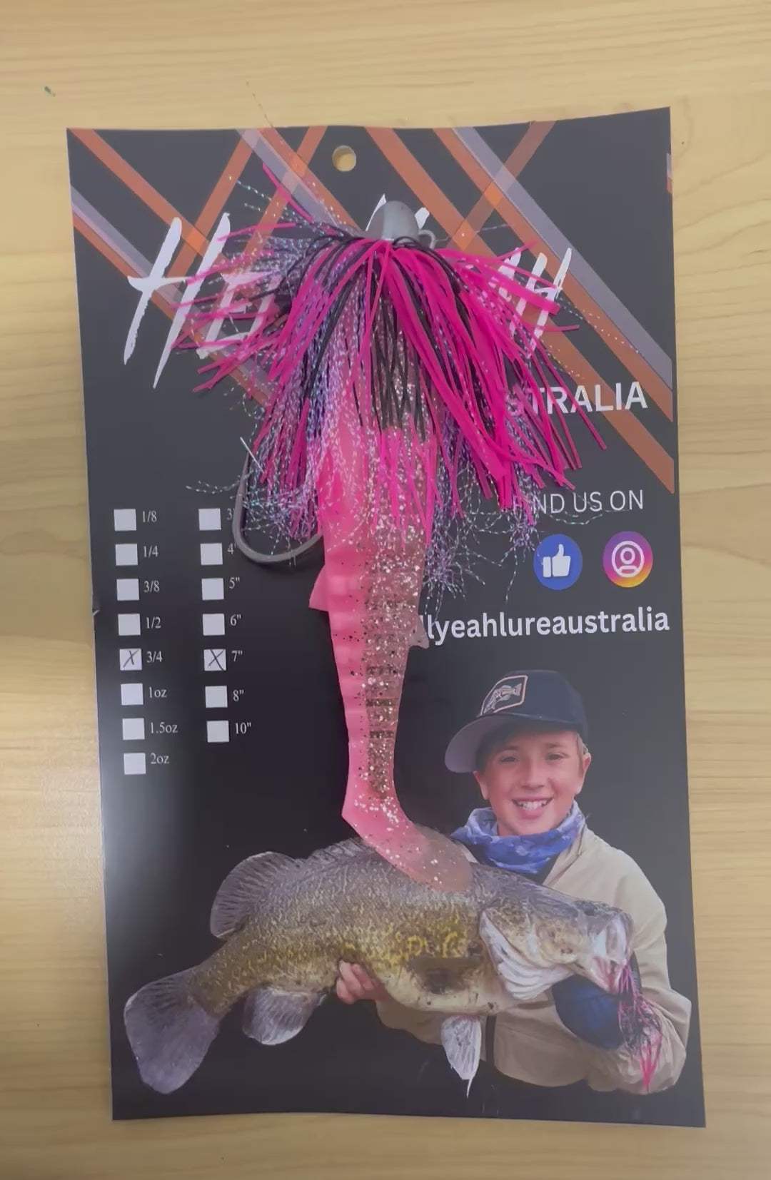 Hell Yeah 7” Swim Flasher Pink Mullet 3/4oz 10/0