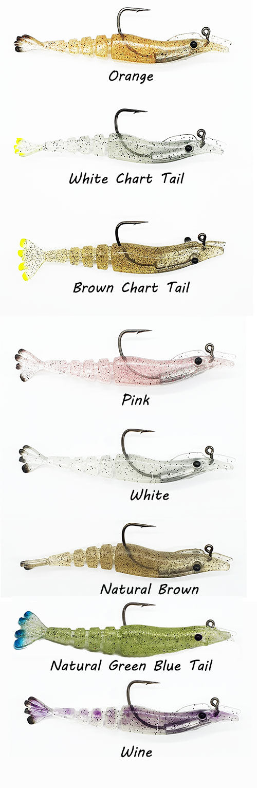 Marker 54 Prawnlets 2.5” 1/8 oz pre rigged
