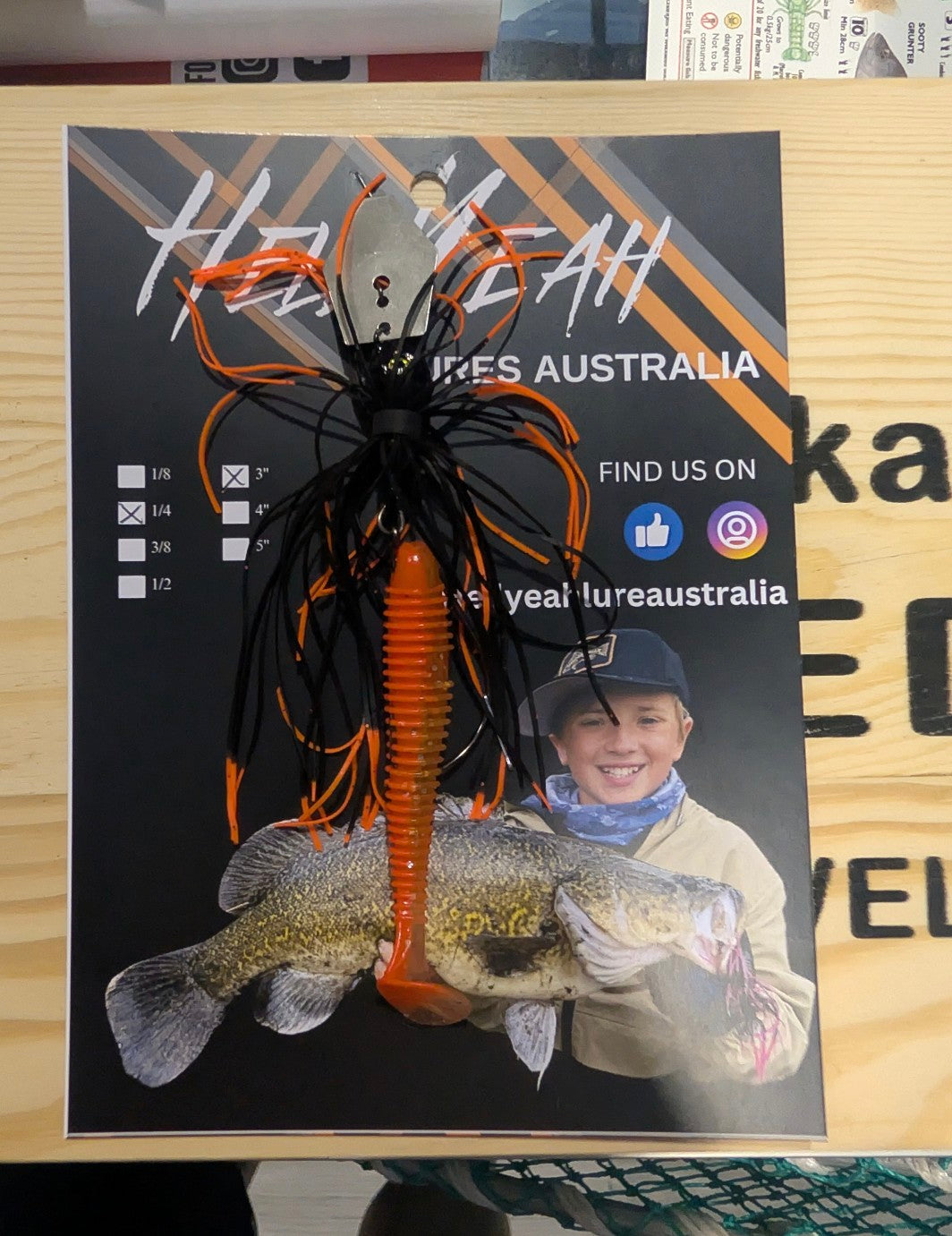 Custom Hell Yeah Chatterbait 3" Black & Orange