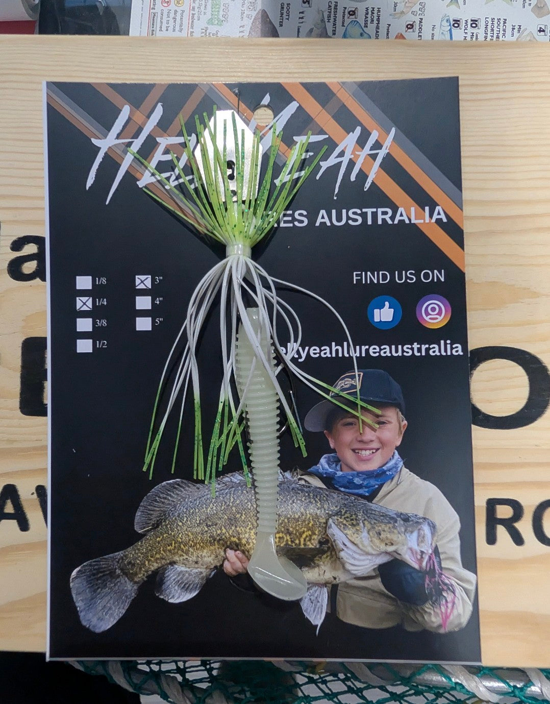 Custom Hell Yeah Chatterbait 3" White & Green